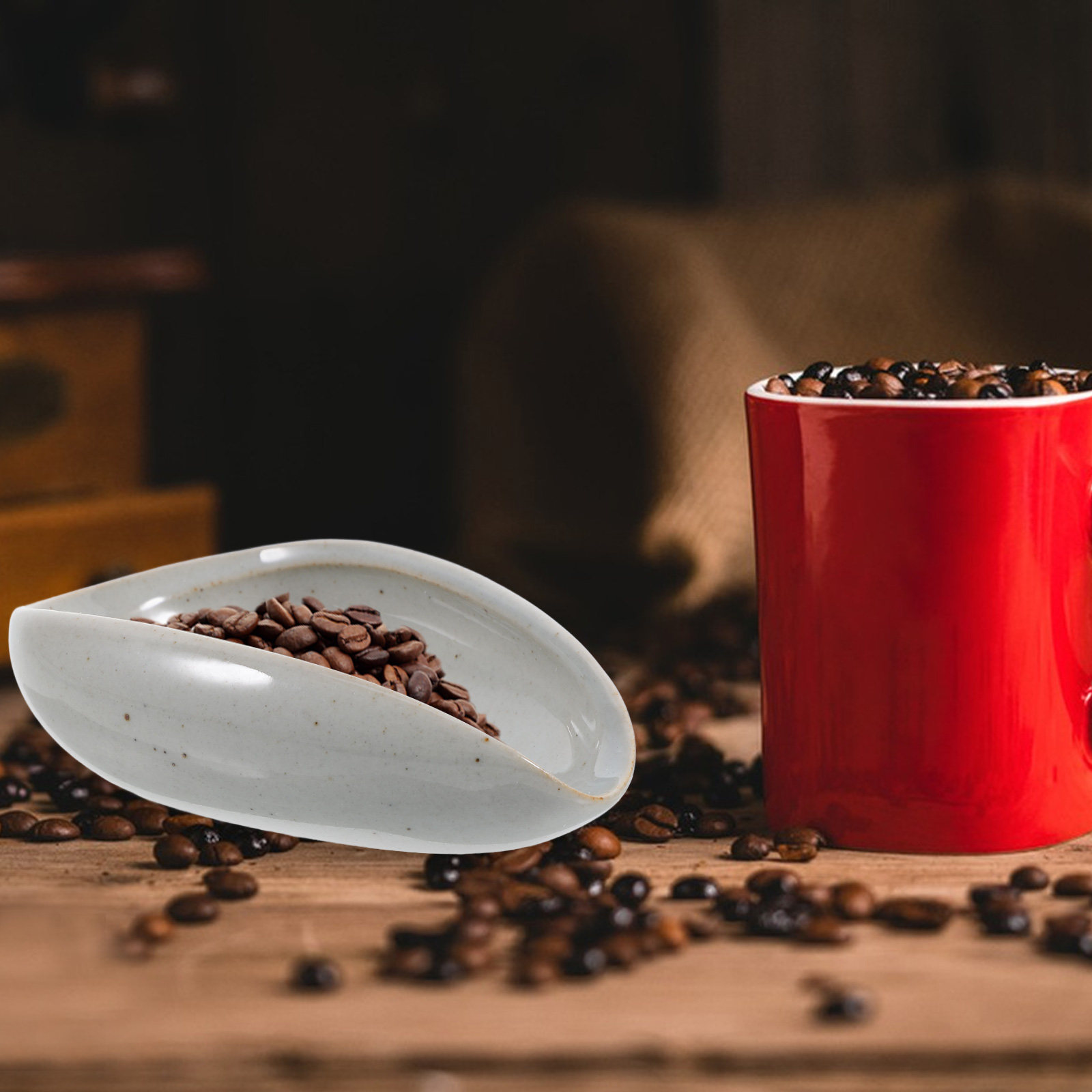 Coffee Tea And Leaf - Vassoio dosatore in ceramica per chicchi