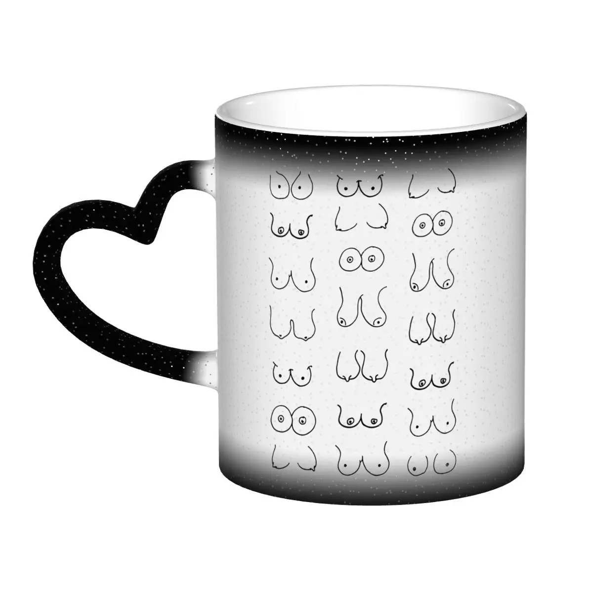 Coffee Tea Drawing - Tazza con disegno di seni in