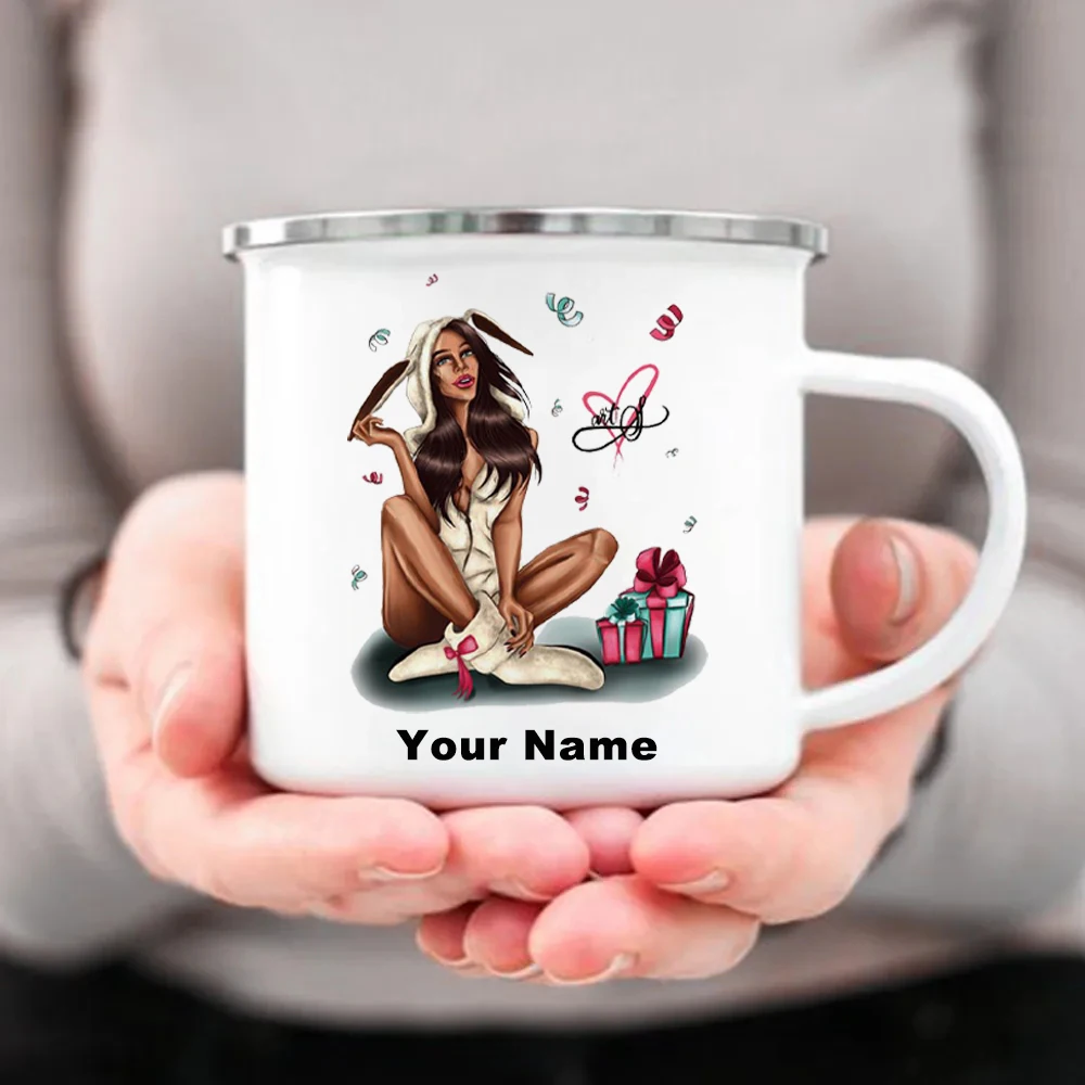 Coffee Tea Name - Tazza smaltata personalizzata con il tuo