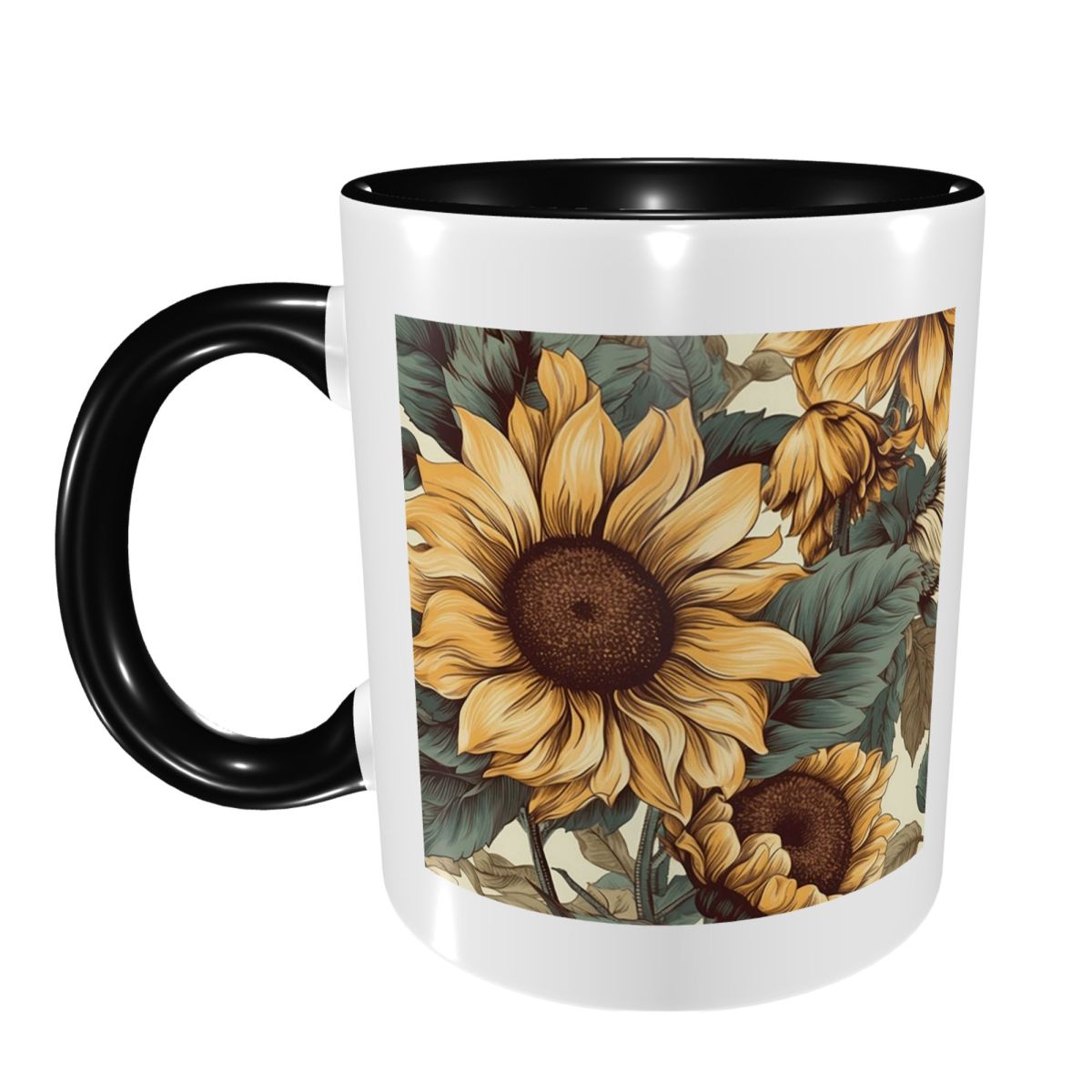 Coffee Tea Drawing - Tazza con Disegno Botanico Vintage di