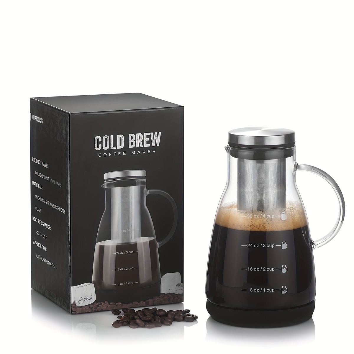 Coffee Tea Jug - Caraffa in Vetro Classica da 24oz