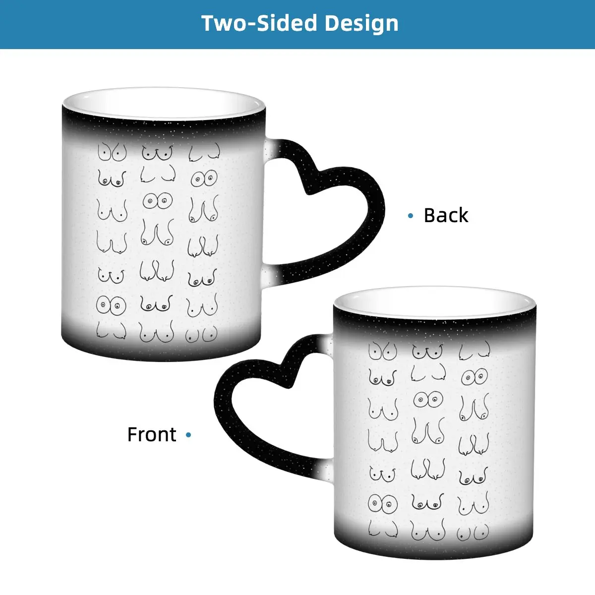 Tazza con disegno di seni in b - Coffee Tea Drawing recensione e prezzo