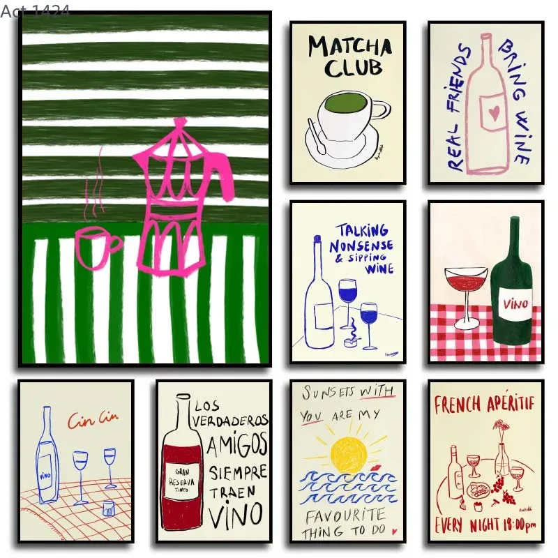 Quadri Moderni Colorati con Di - Coffee Tea Drawing recensione e prezzo