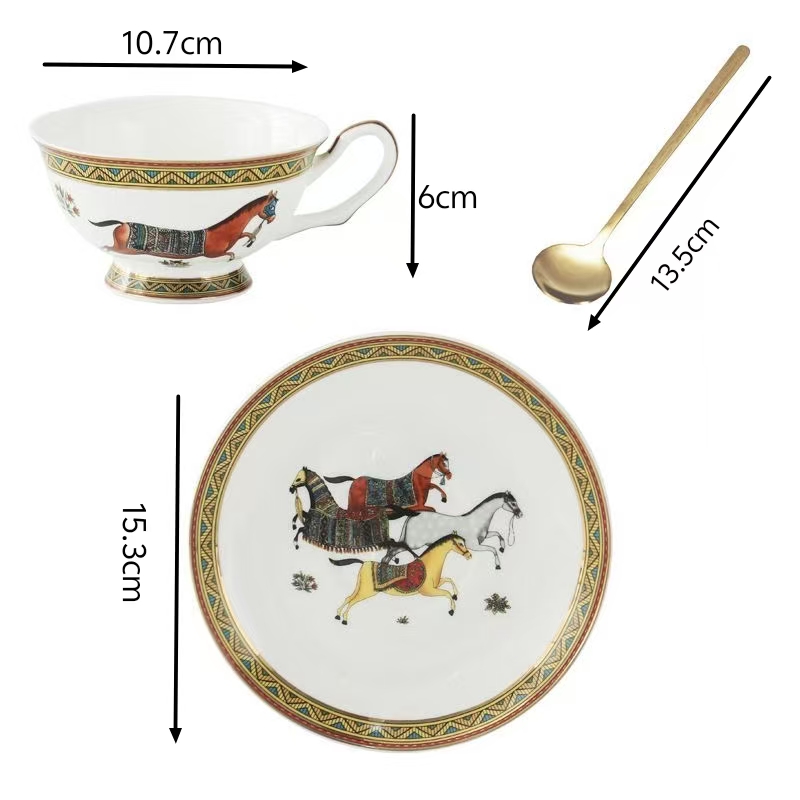 Set di Tazza e Piattino in Por - Coffee Tea Gift recensione e prezzo