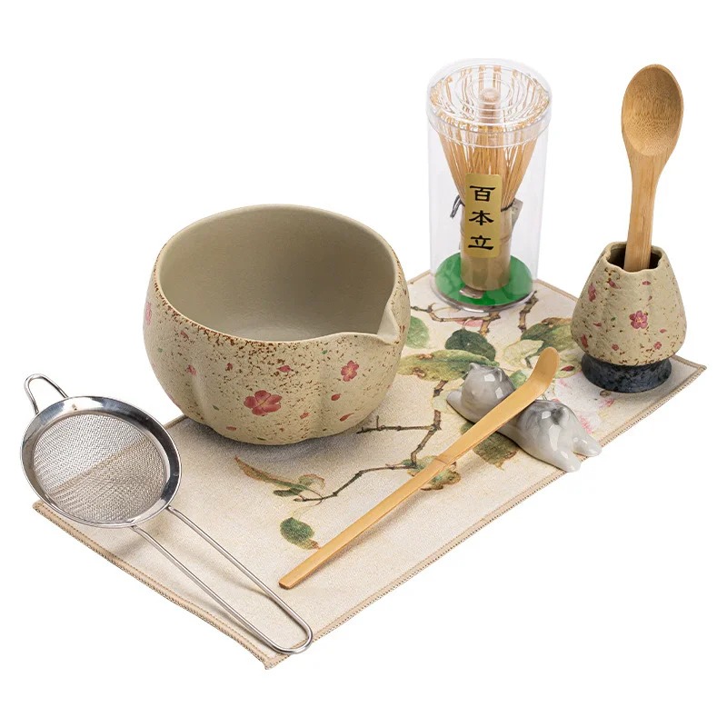 8PCS Selo giapponese rosso Mat - Matcha Whisk Set recensione e prezzo