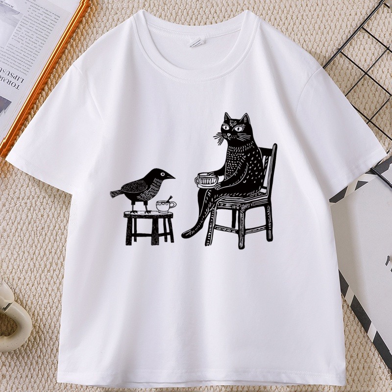 T-shirt grafica da donna con s - Coffee Tea Drawing recensione e prezzo