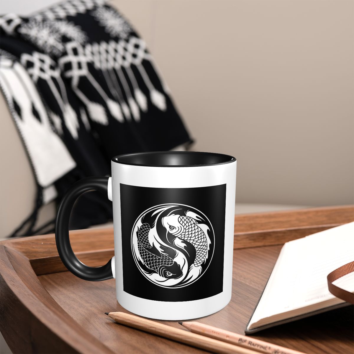 Tazza di pesce Yin Yang Koi in - Coffee Tea Yin Yang recensione e prezzo